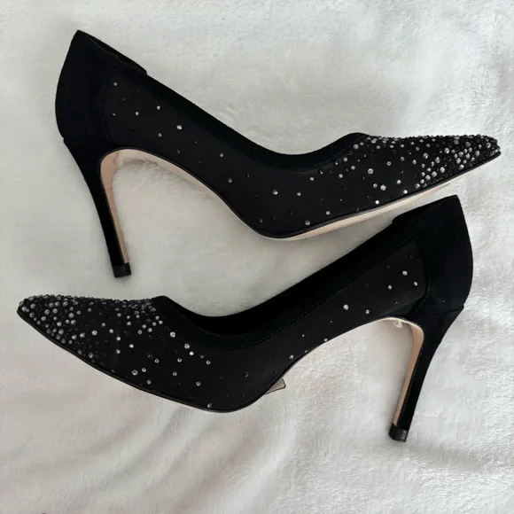 TED BAKER LONDON Ryalay Pointed Toe Diamante Crystal High Heel Pumps--6.5 - Picture 5 of 14